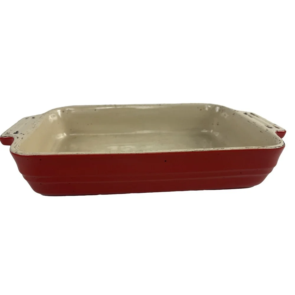 Le‎ Creuset Red Rectangular Casserole Dish 13-13 Handles